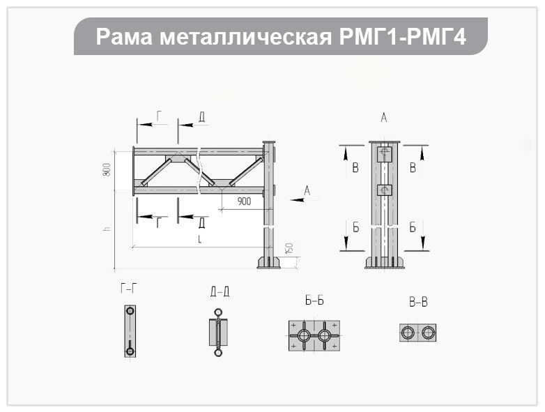 Рамы металлические РМГ1-РМГ4