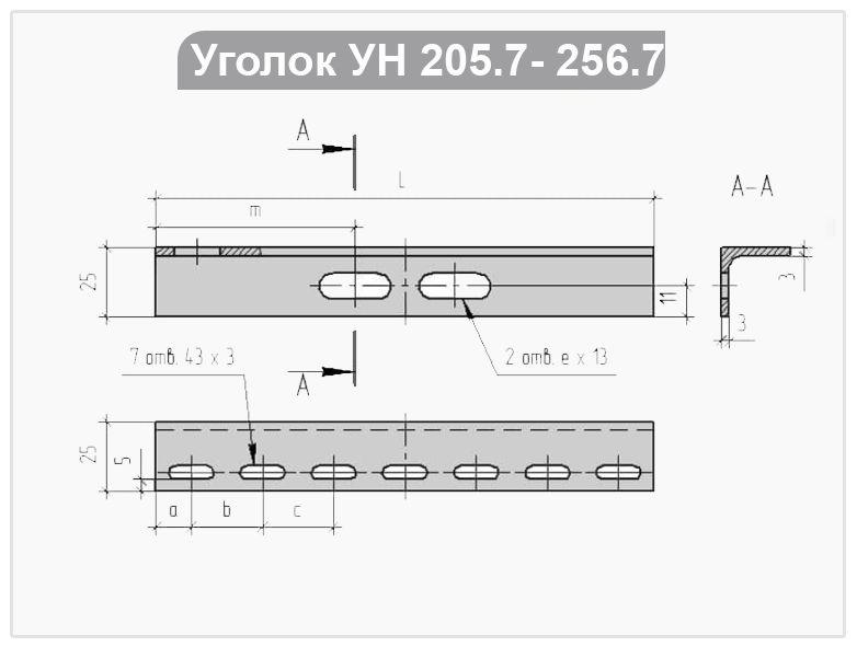 Уголки УН205.7 и УН256.7